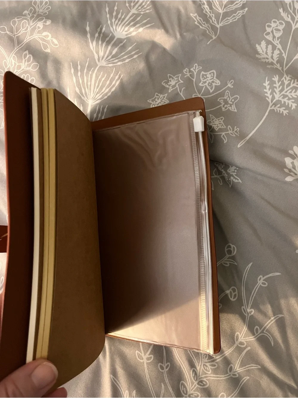 Brown Embossed Leather Journal Cover – Inspirational Message